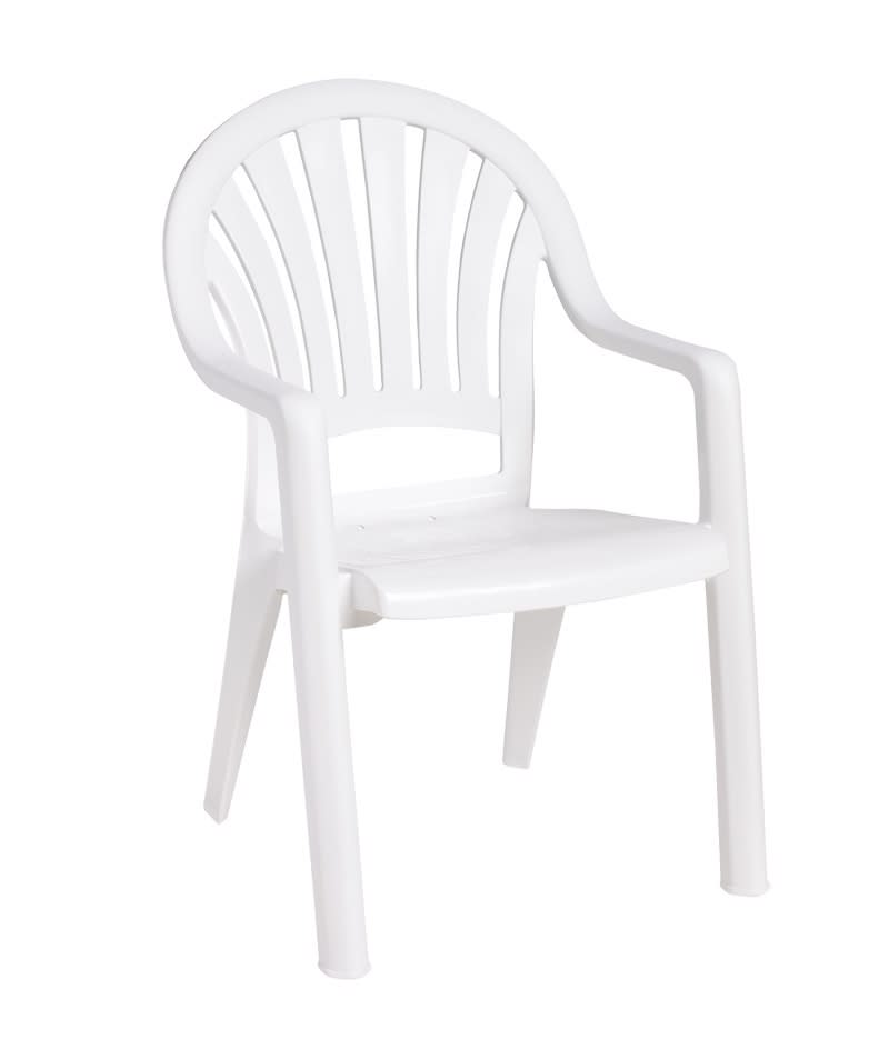 GuestSupply US | Grosfillex® Pacific Fanback Armchair, White